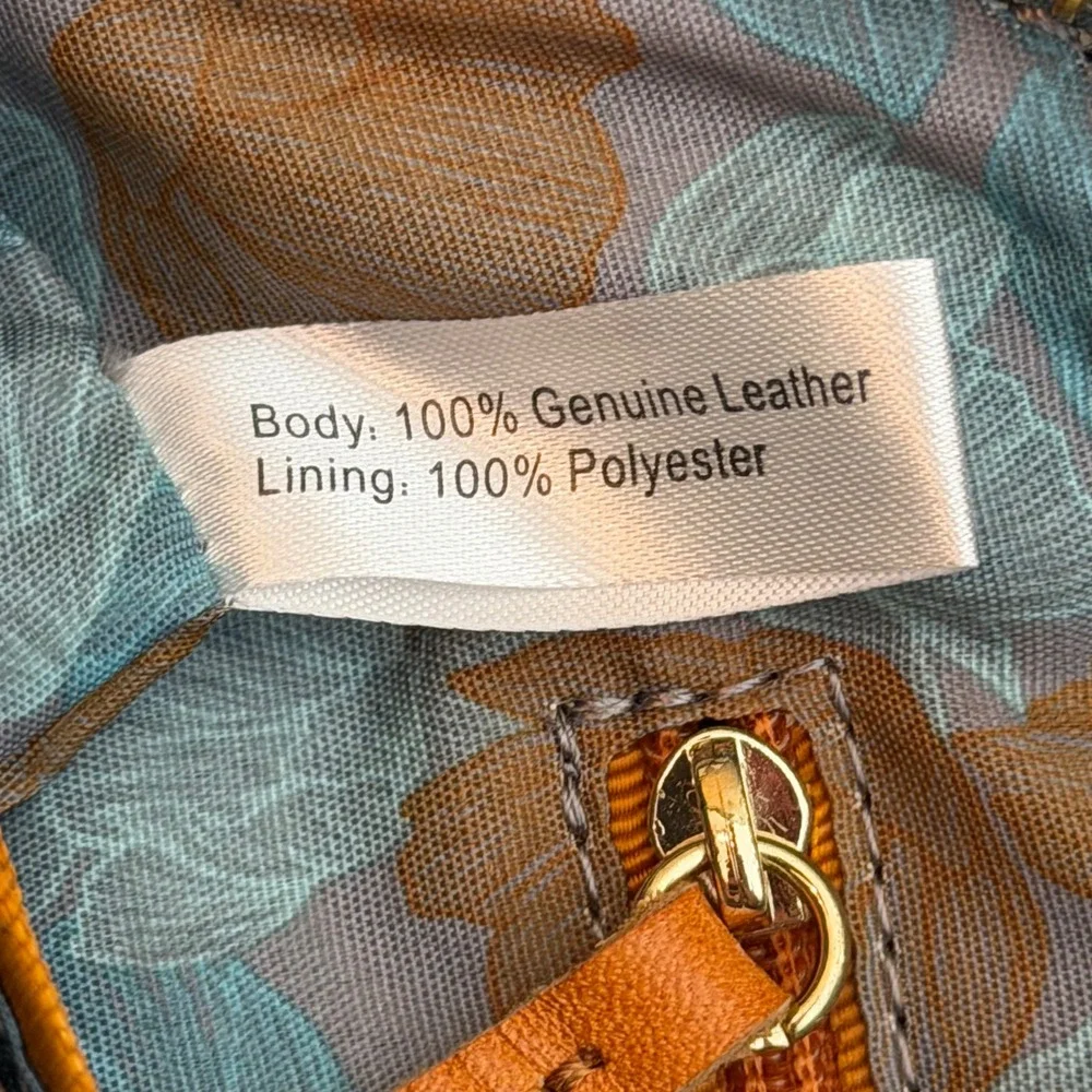 Hobo Sage Green Leather Circle Handle Wristlet Clutch Bag Purse Boho Coastal